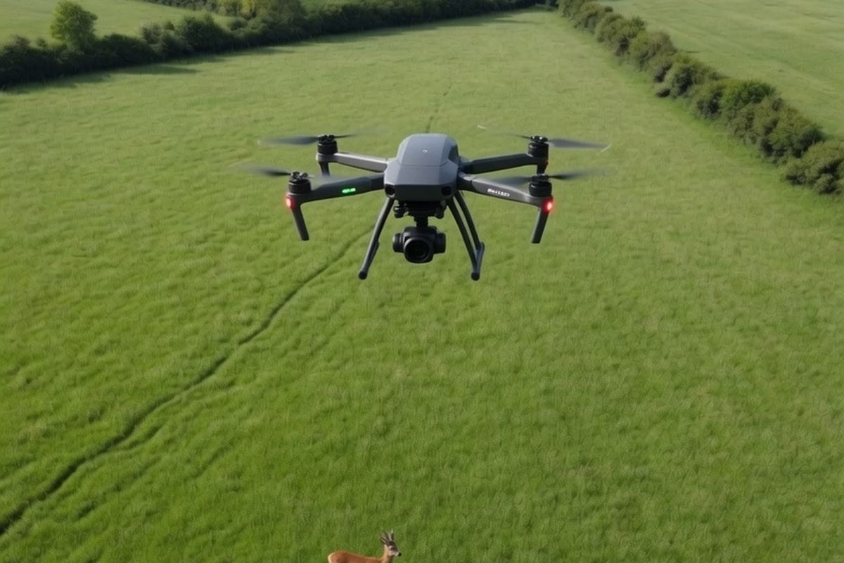 Drone markoverflyvning efter vildt